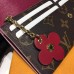 Louis Vuitton Monogram Canvas Flower Stud Trim Emilie Wallet M64202 01 2017