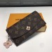 Louis Vuitton Monogram Canvas Flower Stud Trim Emilie Wallet M64202 02 2017