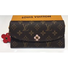 Louis Vuitton Monogram Canvas Flower Stud Trim Emilie Wallet M64202 03 2017