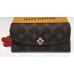 Louis Vuitton Monogram Canvas Flower Stud Trim Emilie Wallet M64202 03 2017