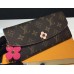 Louis Vuitton Monogram Canvas Flower Stud Trim Emilie Wallet M64202 04 2017