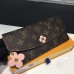 Louis Vuitton Monogram Canvas Flower Stud Trim Emilie Wallet M64202 04 2017