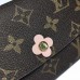 Louis Vuitton Monogram Canvas Flower Stud Trim Emilie Wallet M64202 04 2017