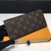 Louis Vuitton Monogram Canvas Flower Stud Trim Emilie Wallet M64202 04 2017