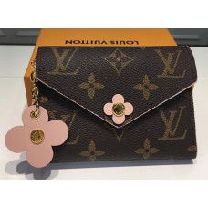 Louis Vuitton Monogram Canvas Flower Stud Trim Victorine Wallet M41937 05 2017