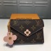 Louis Vuitton Monogram Canvas Flower Stud Trim Victorine Wallet M41937 05 2017