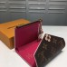 Louis Vuitton Monogram Canvas Flower Stud Trim Victorine Wallet M41937 06 2017