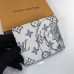 Louis Vuitton Monogram Canvas Animal Print Multiple Short Wallet White 2017