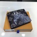 Louis Vuitton Monogram Canvas Animal Print Multiple Short Wallet Black 2017