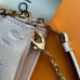 Louis Vuitton Monogram Empreinte Pochette Double Zip Bag M63919 Beige Doré 2019