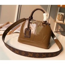 Louis Vuitton Monogram Canvas/Vernis Alma BB Bag M51926 Vert Bronze 2017