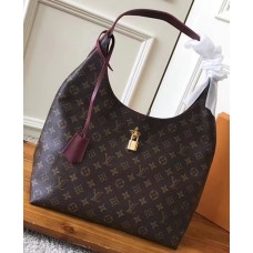 Louis Vuitton Monogram Flower Padlock Hobo Bag M43547 Bordeaux 2018