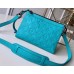 Louis Vuitton Monogram Empreinte Triangle Shaped Messenger Bag M54330 Turquoise 2019