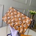 Louis Vuitton Monogram Giant Canvas Pochette Double Zip Bag M67874 Animal Print 2019