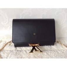 LOUIS VUITTON CHAIN LOUISE CLUTCH BAG in black M94335