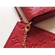 LOUIS VUITTON FELICIE THREE-IN- ONE CHAIN BAG 2017 RED