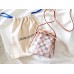 LOUIS VUITTON NANO NOE DAMIER AZUR  CANVAS BUCKET 2017 PINK PRINTING