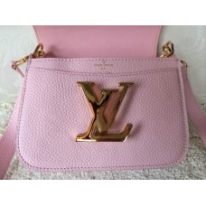 Louis Vuitton pink Vivienne LV Bag in clemence leather