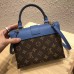 Louis Vuitton Monogram Canvas and Leather Locky BB Bag M44321 Bleu Jean 2019