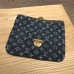 Louis Vuitton Monogram Denim Pochette Plate Clutch Bag