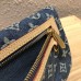 Louis Vuitton Monogram Denim Pochette Plate Clutch Bag