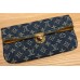 Louis Vuitton Monogram Denim Pochette Plate Clutch Bag