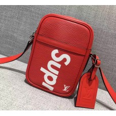 Louis Vuitton Supreme Epi Leather PM Crossbody Shoulder Bag Red 2017