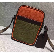 Louis Vuitton Supreme Epi Leather &amp; Monogram Canvas PM Cross Body Shoulder Bag Kahki/Orange 2017