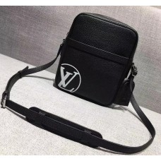 Louis Vuitton Supreme Eclipse Leather GM Crossbody Shoulder Bag Black 2017