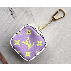 Louis Vuitton Monogram Canvas Cube Coin Purse M67669 Lilac 2019