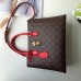 Louis Vuitton Monogram Canvas Flower Padlock Tote Bag M43553 Coquelicot 2018