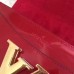 LOUIS VUITTON CHAIN VINTAGE PATENT LEATHER CHAIB BAG RED