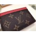 Louis Vuitton Monogram Canvas Card Holder M60703 Red