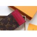 Louis Vuitton Monogram Canvas Coin Card Holder M62666 Red