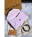 Louis Vuitton Monogram Vernis Leather Envelope Clutch on Chain M90990 Light Pink