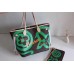 LOUIS VUITTON LETTERS PRINTING SHOPPING BAG 2017 GREEN