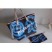 LOUIS VUITTON LETTERS PRINTING SHOPPING BAG 2017 BLUE