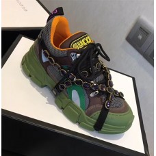 Gucci Flashtrek Sneaker with Removable Crystals ‎540688 Green 2018