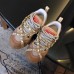 Gucci Flashtrek Sneaker with Removable Crystals ‎540688 Beige 2018