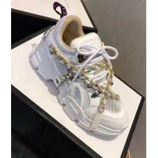 Gucci Flashtrek Sneaker with Removable Crystals ‎540688 White 2018