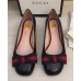 Gucci Leather Web Details Shoes 432045 Black 2017