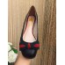 Gucci Leather Web Details Shoes 432045 Black 2017