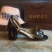 Gucci leather t-strap mid-heel 6cm sandal black 01