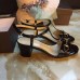 Gucci leather t-strap mid-heel 6cm sandal black 02