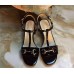 Gucci leather t-strap mid-heel 6cm sandal black 02