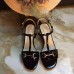 Gucci leather t-strap mid-heel 6cm sandal black 02