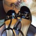 Gucci leather t-strap mid-heel 6cm sandal black 02