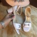 Gucci leather t-strap mid-heel 6cm sandal white 01