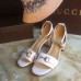 Gucci leather t-strap mid-heel 6cm sandal white 01