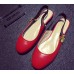 Gucci Red Bayadere Leather Slingback Flat